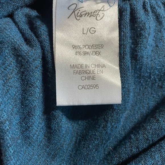 Blue grey fleck cowl shirt L - Picture 4 of 6